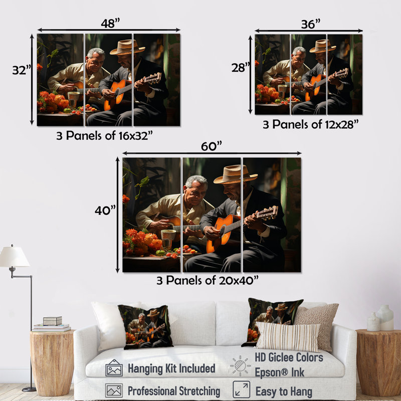 Cuba Tropical Rhythms I - Cuba Wall Decor Set, 28" H x 36" W