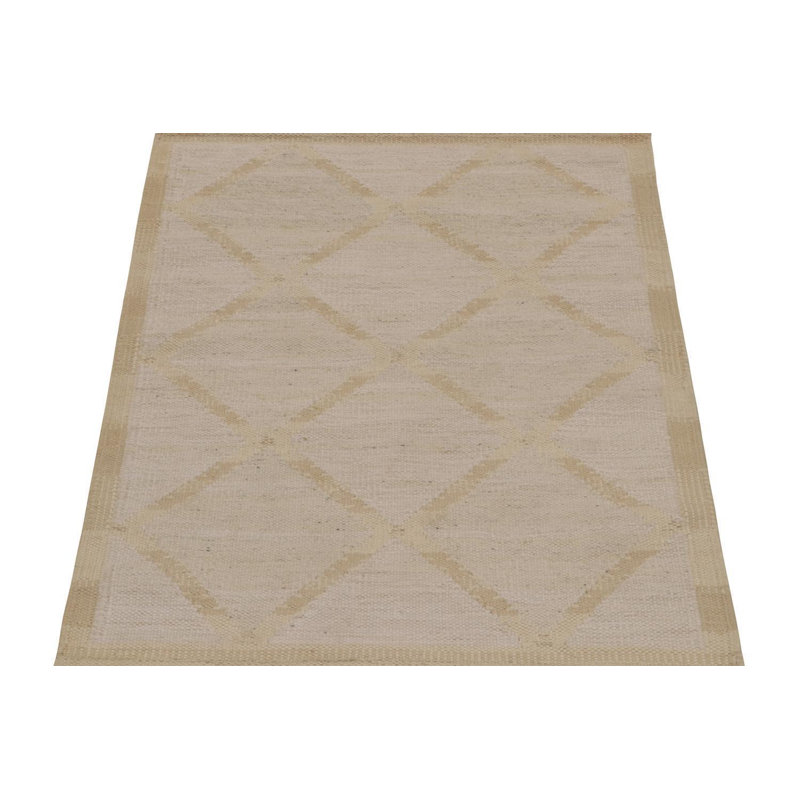 Scandinavian Wool Geometric Area Rug, Rectangle 5' x 8'