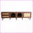 Entertainment Furniture Rattan TV Stand with 3 Cabinets 2 Drawers, for TVs Up to 80'' | Dark Brown | TV Size Ranges 70-79 inches