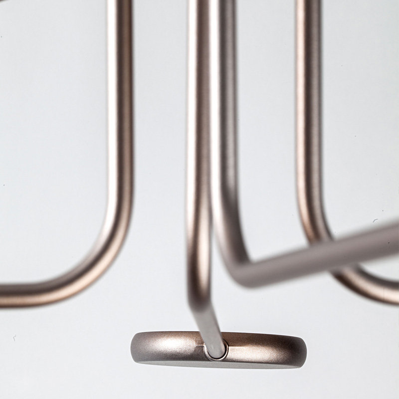 Arbor 30 - Light Sputnik Modern Linear LED Chandelier, Copper/Silver