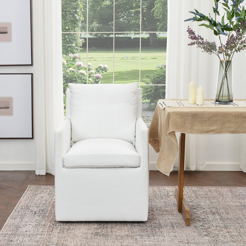 Fauteuil de salle à manger Cheryal , Blanc