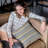 Tracks Striped Outdoor Reversible Throw Pillow-601010118