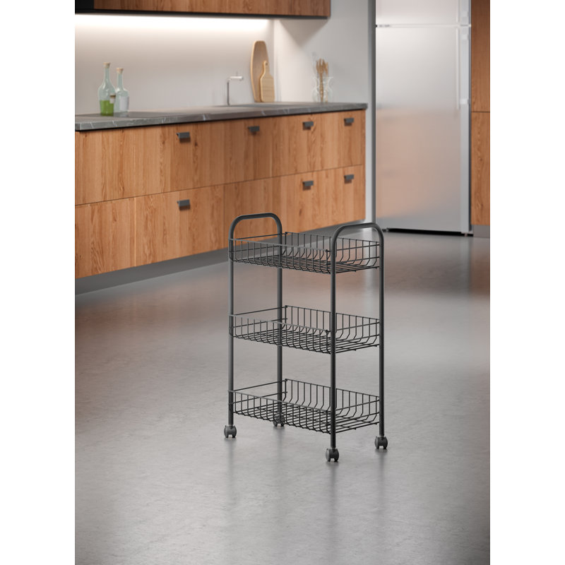 Lugano Lava All-Purpose Trolley With 3 Levels Black