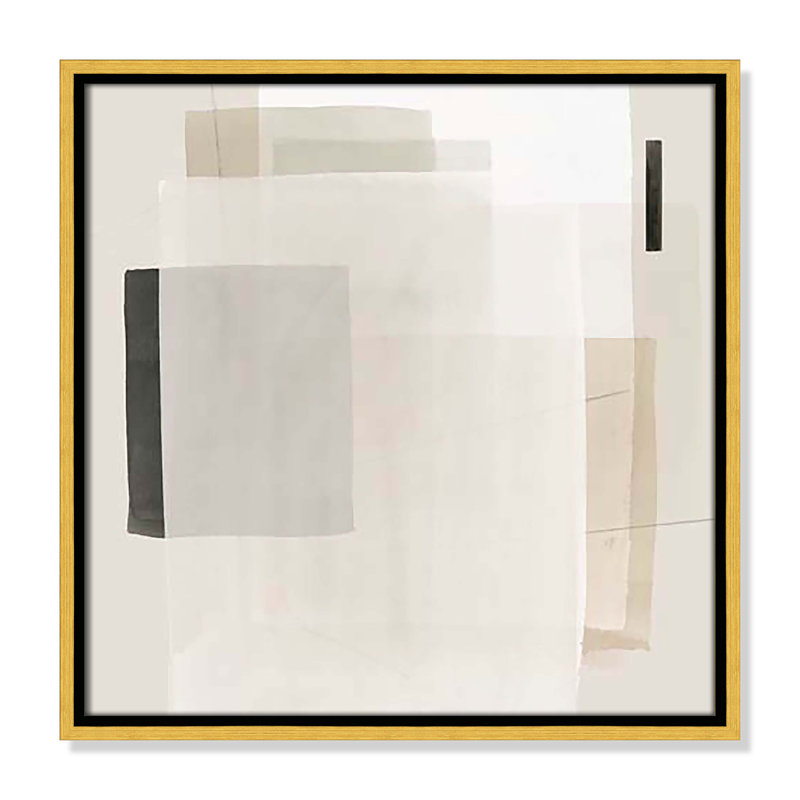 Mystical Momentum I par Hazel J, Cadre flottant doré, H 17,5 po x l 17,5 po x P 2 po