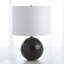 Lampe sphère en marbre - noir