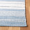 Tapis bleu / crème en coton tissé à plat à la main Addilynn