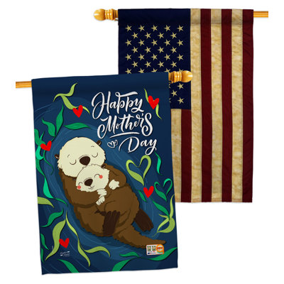 Drapeau de maison en polyester 2 côtés 40 x 28 po