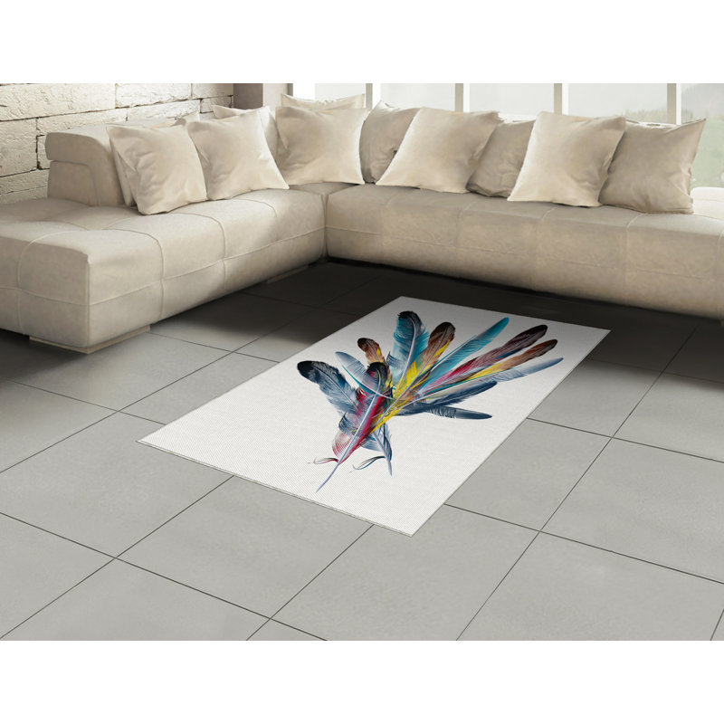 Retro High Density Long Fiber Poly Threads Decorative Area Rug Carpet, Rectangle 4' x 5'8"