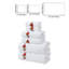 Ensemble de serviettes 6 pièces en coton doux, serviettes de bain à séchage rapide absorbantes et serviettes carrées pour la maison, blanc 27,6 x 55,1 po-1908673585