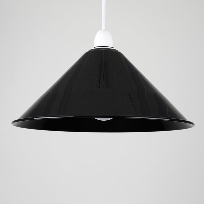 Waywell 12.5cm H Metal Empire Pendant Shade ( Clip On ), Grey, No Bulb