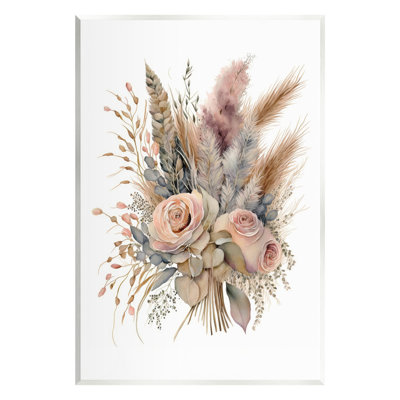 Art mural Boho Rose Pampas par LSR Design Studio