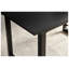 Table de salle à manger extensible noire avec pieds en métal