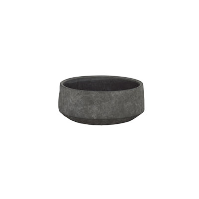 Terracotta Round Pot Natural Finish Dark Gray