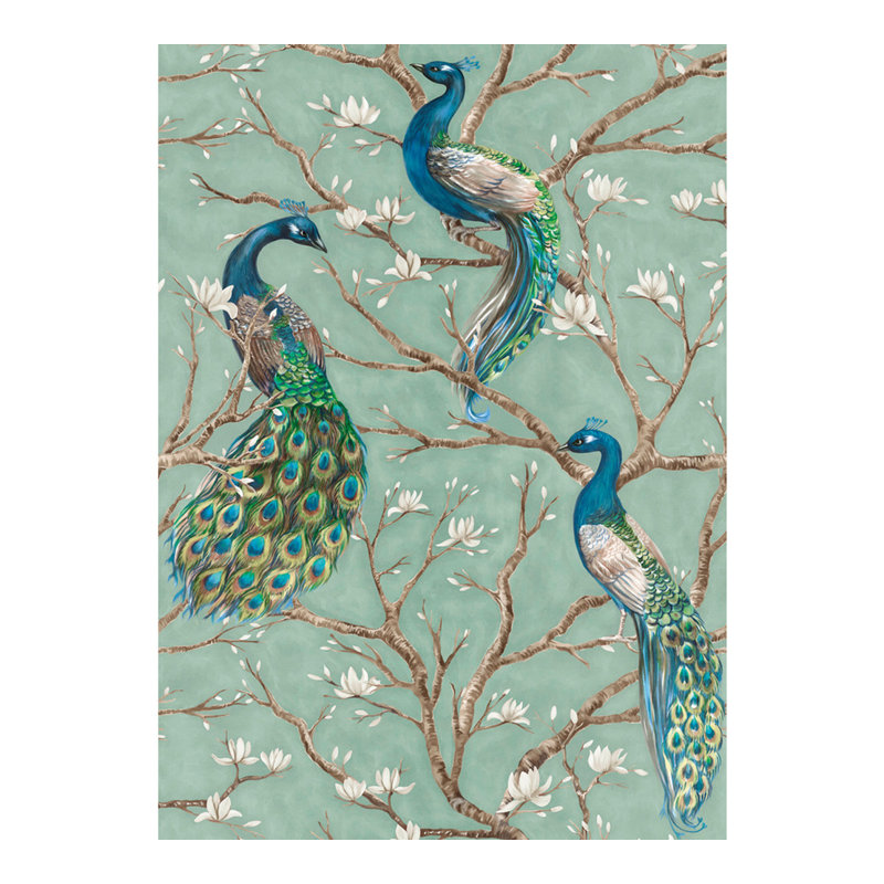 Bonefield 2.8m x 2m Matte Paste the Wall Mural, Turquoise