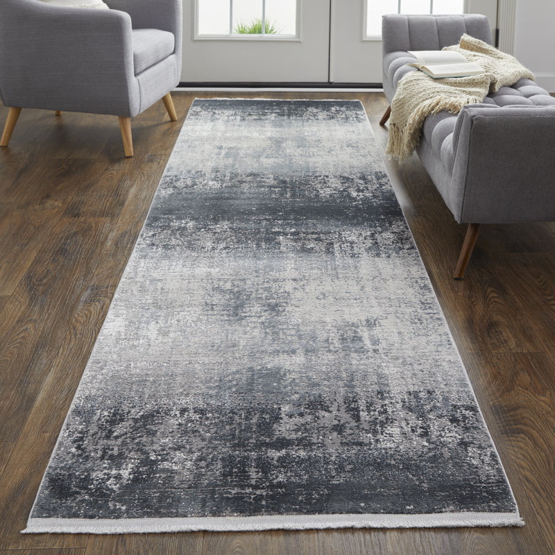 Performance Viscose Abstract Indoor Rug, Runner 3'1" x 10'