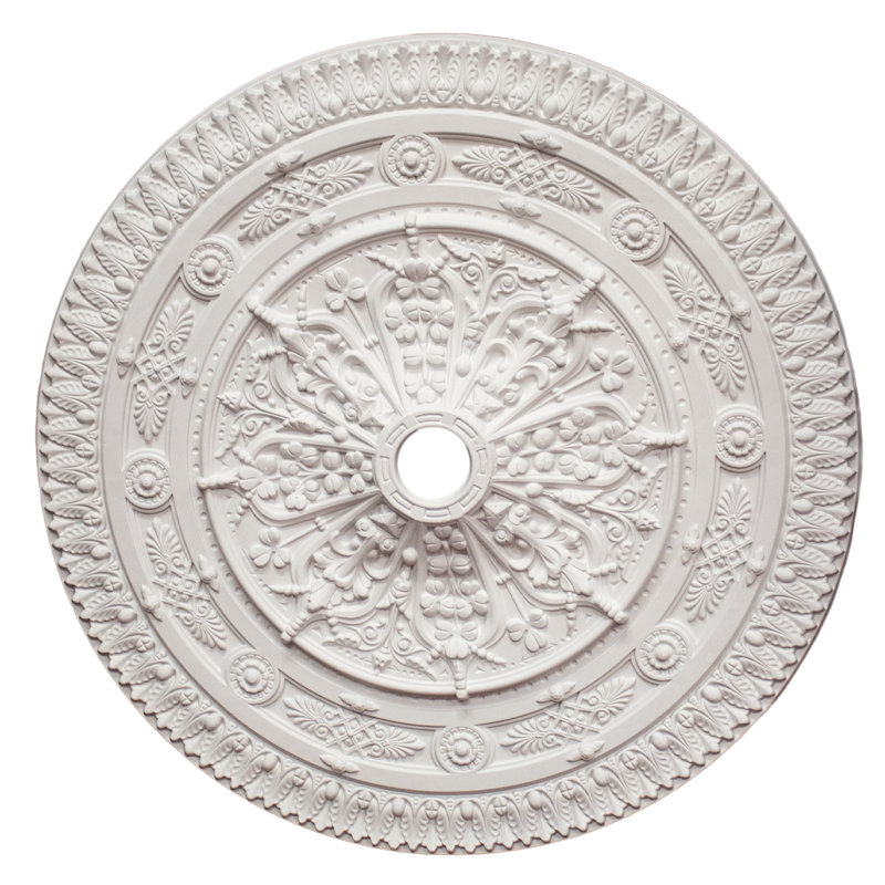 Médaillon de plafond régulier, Blanc