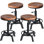 Ensemble de tabouret de bar industriel, tabouret pivotant à hauteur de comptoir réglable, tabourets de cuisine de ferme, 17,71 po à 24,41 po