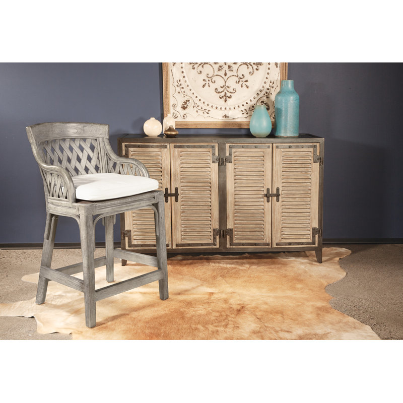 Tabouret de bar et de comptoir Jaramillo, Gris antique, Tabouret de comptoir (siège d'une hauteur de 27 p