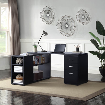 L-Shaped Computer Desk Home Office Corner Workstation Setup