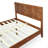 Solid  Wood Platform Bed Frame with Headboard – Mid-Century Modern Style, Carved Wood Grain, Easy Assembly with Smart Tool, No Box Spring Needed-628697604-628697605