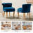 Modern Tufted Velvet Side Chair with Solid Wood Legs-696709294