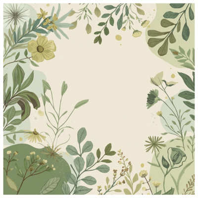 Botanical Floral Illustration Wall Tapestry - Botanical Wall Decor