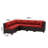 6-Piece All-Weather HDPE Wicker L-Shaped Patio Sectional Sofa Set With Cushions-2037737463