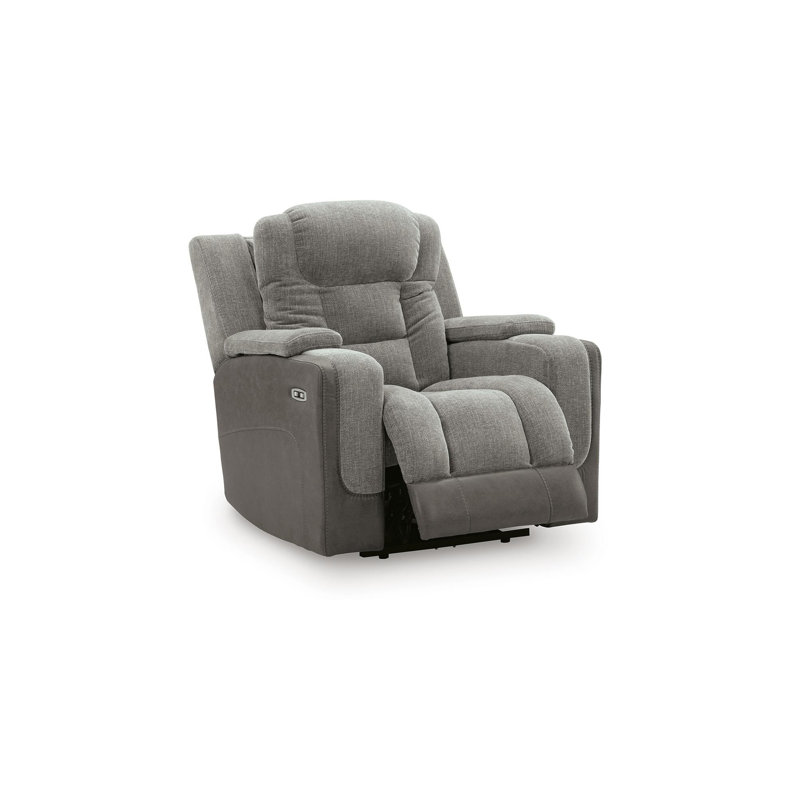 Fauteuil inclinable électrique Charles, Gray Faux Leather