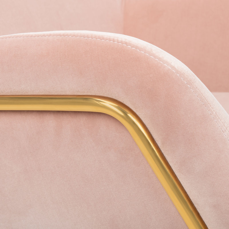 Flagg Velvet Armchair, Blush