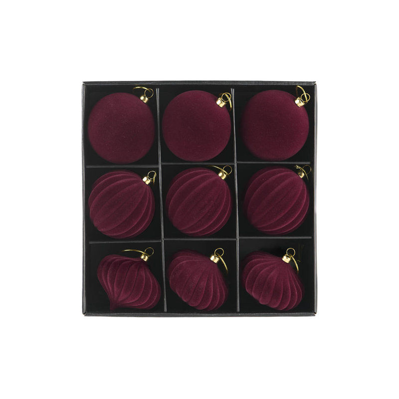 25cm Polystyrene Bauble, burgundy