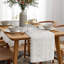 Chemin de table en fausse fourrure - blanc - conception large et moelleuse