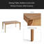 Table de salle à manger, bois d'hévéa avec placage de noyer, style Mid-Century