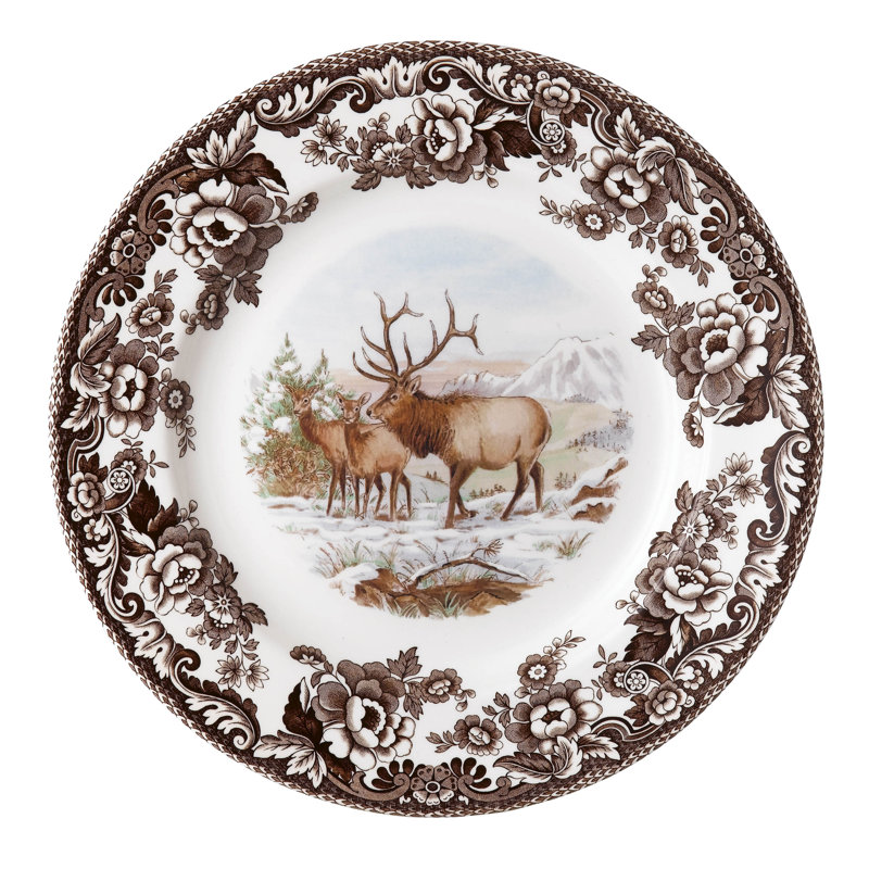 Spode Woodland Am.Wildlife Salad Plate 8" Elk