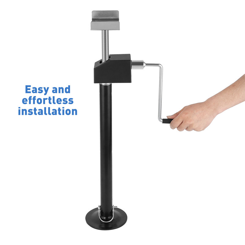 Lot de 2 vérins de support pour extension de caravane – Stabilisateurs robustes et réglables de 53 à 124 cm – Supportent jusqu'à 2 268 kg chacun – Supports de nivellement en acier durable pour caravanes et véhicules récréatifs