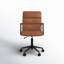 Chaise de bureau en similicuir avec base en acier Stephanie-1482505231