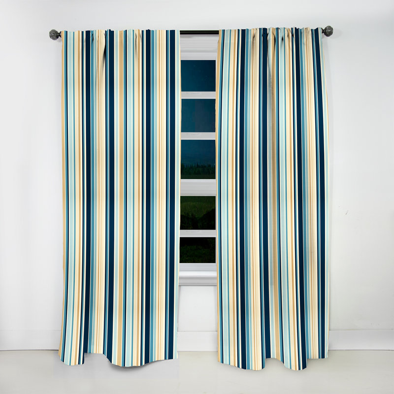 Coastal Simplicity - Rideau moderne - Velours obscurcissant - 1 panneau, L 52 po x L 84 po