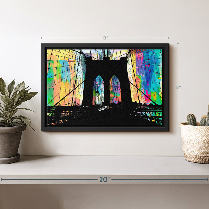 Impression sur toile Brooklyn Bridge I, H 9 po x l 13 po