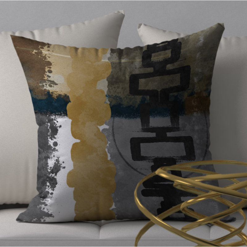 Housse de coussin carrée grassement grassement, 20 po x 20 po