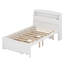 Lit plateforme en bois avec lit gigogne à DEL-976011314