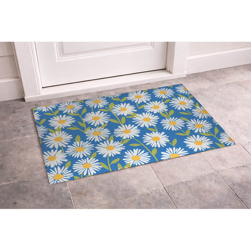 Paillasson Sweet Daisy, Bleu ultramarine, L 21 po x L 34 po