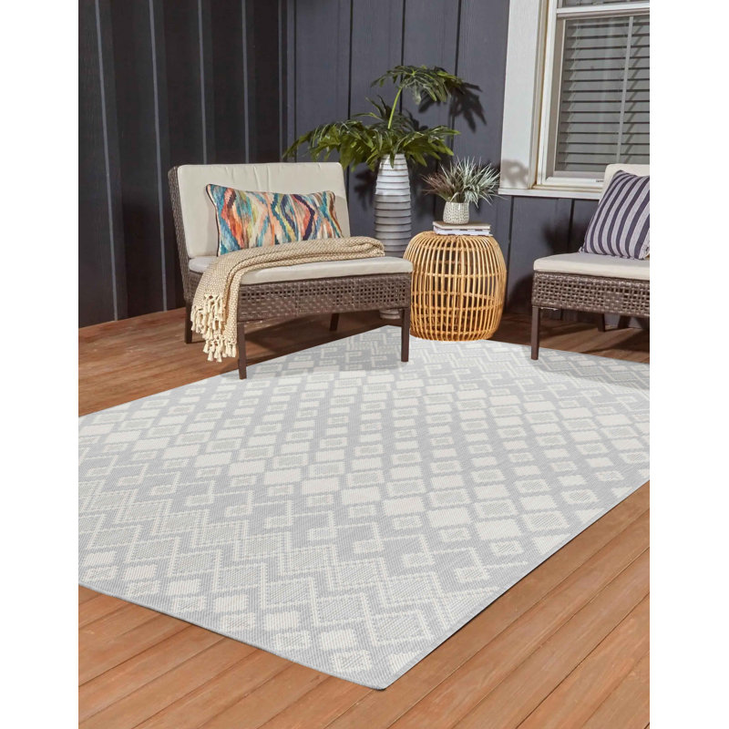 Baylon Geometric Indoor / Outdoor Area Rug, Rectangle 120 x 170cm