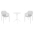 Ensemble bistro pour 2 personnes avec chaises ouvertes empilables Farrah