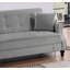 Canapé réglable contemporain en tissu brûlé avec canapé de rangement en peluche 1 pièce Futon avec coussins à dossier capitonné-1575892898