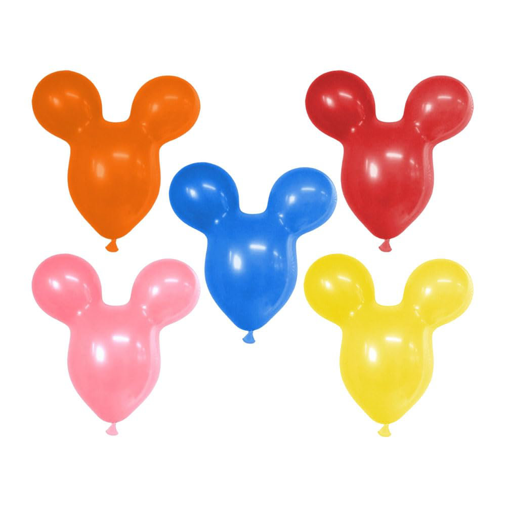 PMU 72 Pcs Mouse Head Shaped Balloons 15-18 Inch PartyTex Premium ...