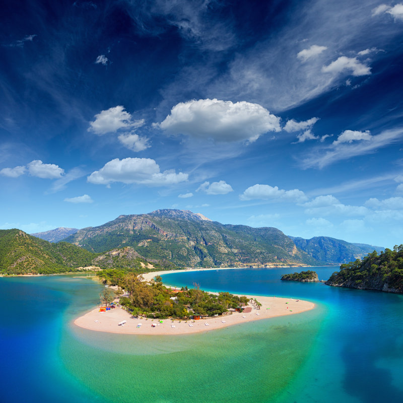 Blue Lagoon - Wrapped Canvas Print, 30cm H x 30cm W x 3.8cm D