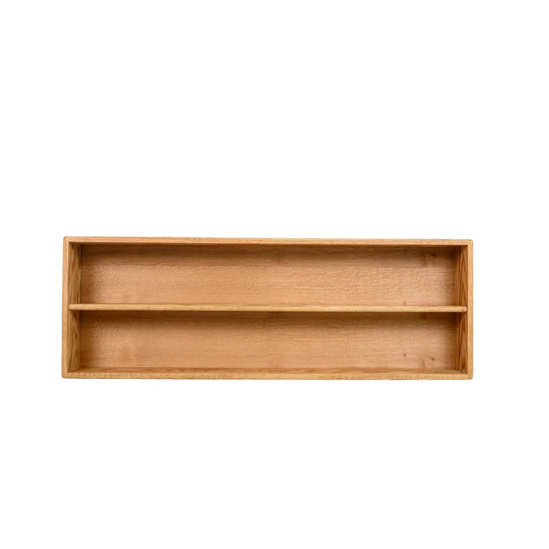 Shelf-Style Wooden CD/DVD/VHS Rack - 08 Series, Clear, 18" H x 52" W x 5.25" D