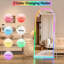 Miroir pleine grandeur arche à DEL RVB Bluetooth avec support, 7 modes d'éclairage couleur, miroir complet avec cadre blanc pour chambre à coucher, salon, vestiaire-1590314082