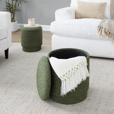 Ensemble de repose-pieds en tissu vert foncé