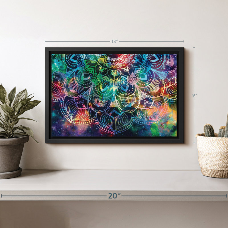 "Art mural mandala céleste", H 9 po x l 13 po