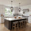 Luminaire suspendu style globe 4 lumières Farmhouse